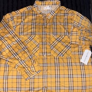 Eye Candy Mustard Plaid Casual Shirt